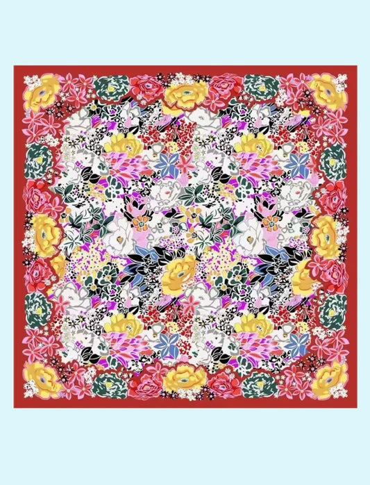 Floral Fiesta Red Caftan
