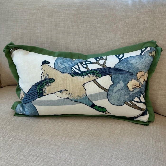 Flying Ducks in Blue by Mulberry Home Pillow Cover