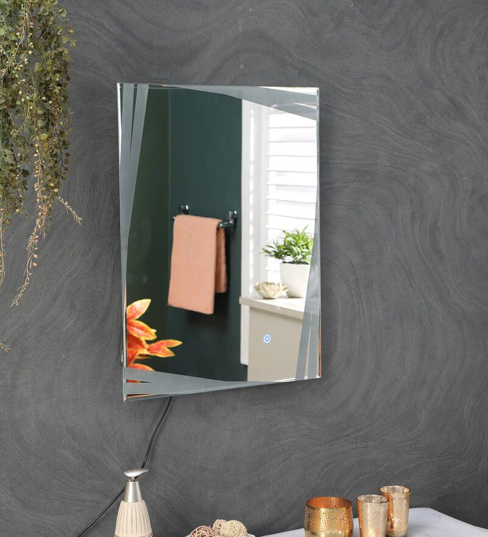 Frosted Modern Designed Led Bathroom Wall Mirror (3 Lights Integrated)