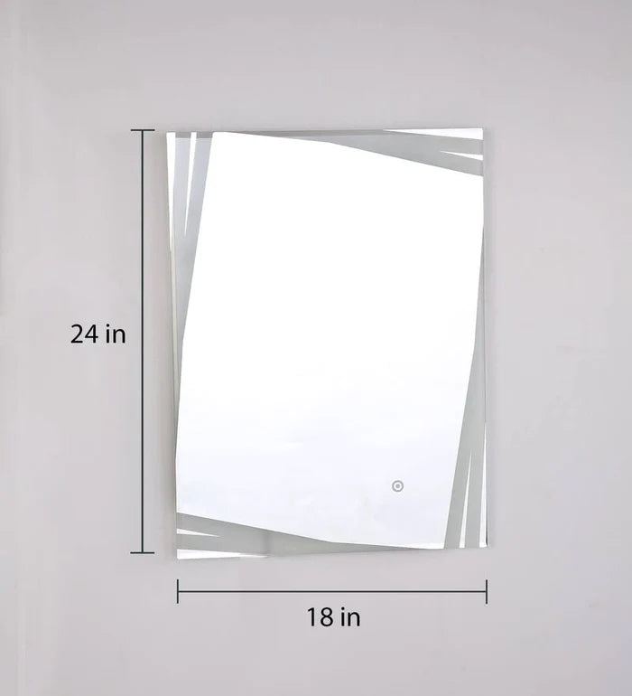 Frosted Modern Designed Led Bathroom Wall Mirror (3 Lights Integrated)