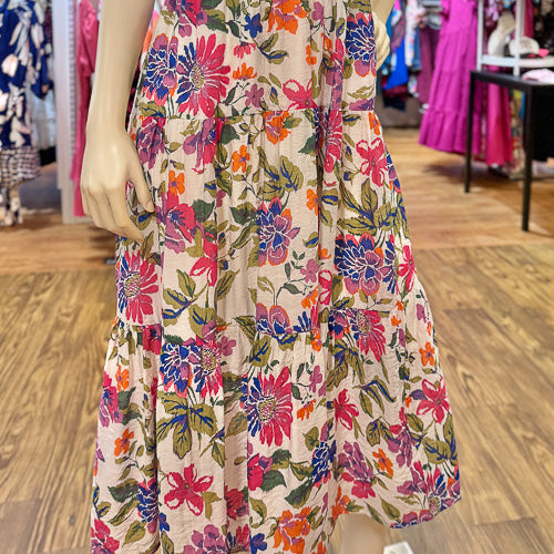Fun Floral Midi Dress