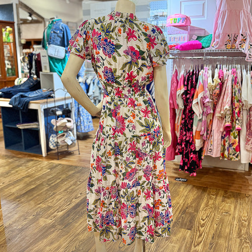 Fun Floral Midi Dress