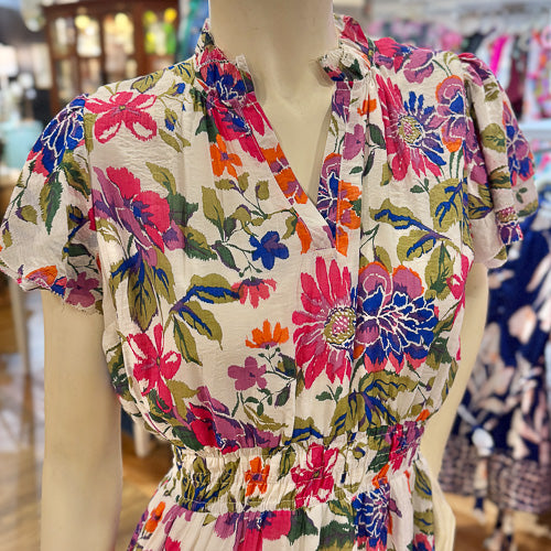 Fun Floral Midi Dress