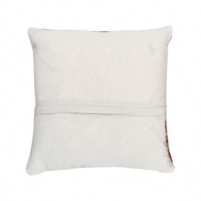 Handmade traditional Turkish oushak pillow cover made with vintage rugs 18x18 pastel