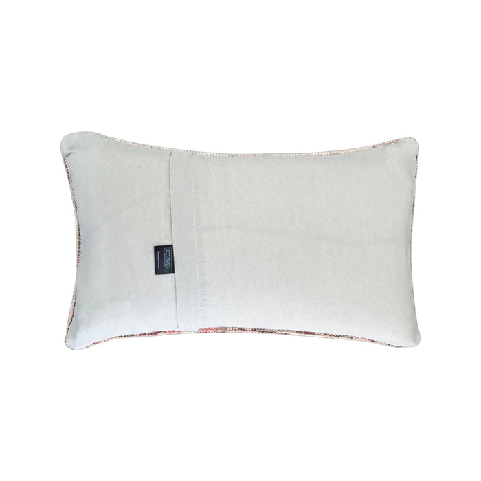Handmade traditional Turkish oushak pillow cover made with vintage rugs 12x20 pastel