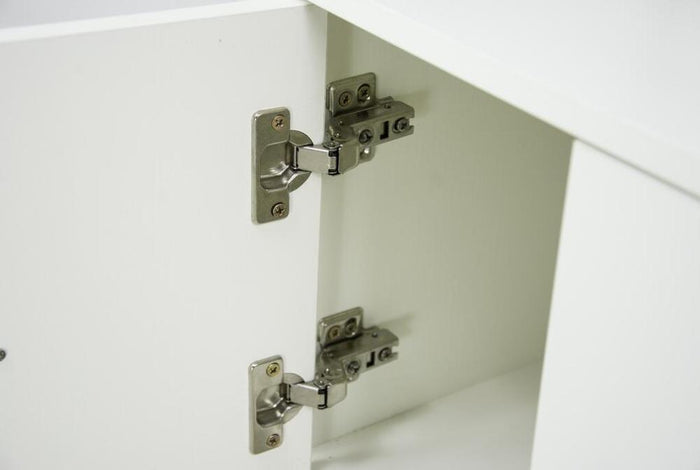Glam White Wooden Lock-Up trolley