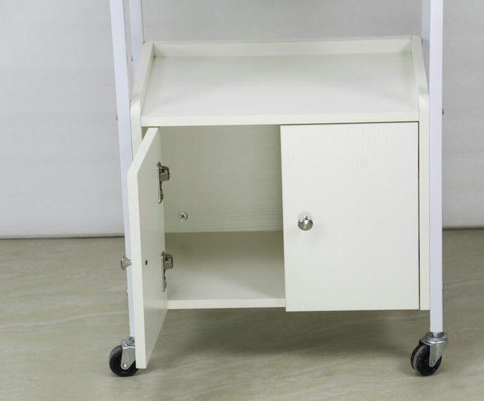 Glam White Wooden Lock-Up trolley