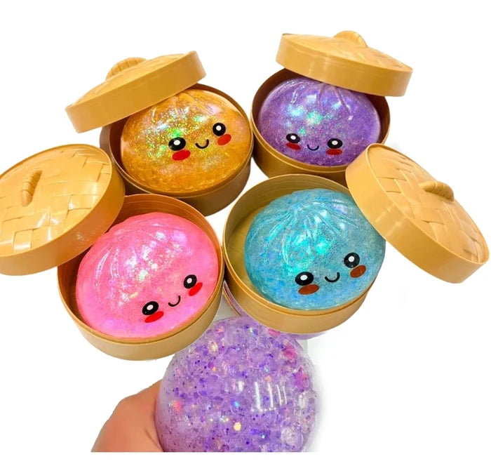 Glitter Boba Bead Mystery Color Squeezy Dumpling Squish Toy