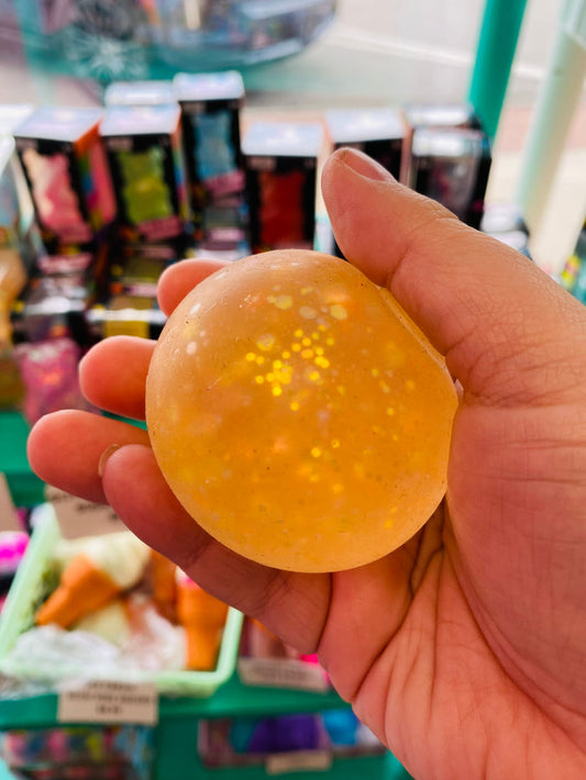 Glitter Sphere Solid Squish Toy
