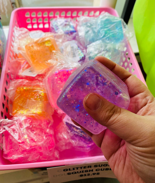 Glitter Sugar Squish Cube Toy