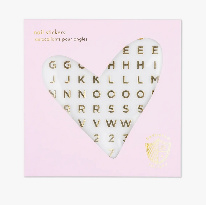 Gold Say Everything Nail Stickers
