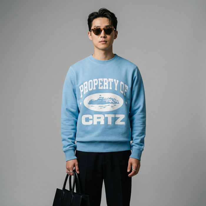 Sweatshirt homme col rond graphique streetwear - Koreanxwear - Taille S