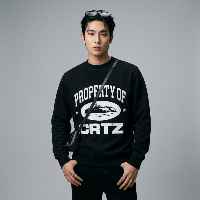 Sweatshirt homme col rond graphique streetwear - Koreanxwear - Taille L
