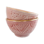 pink and gold etched moroccan trinket dish mini sauce bowl
