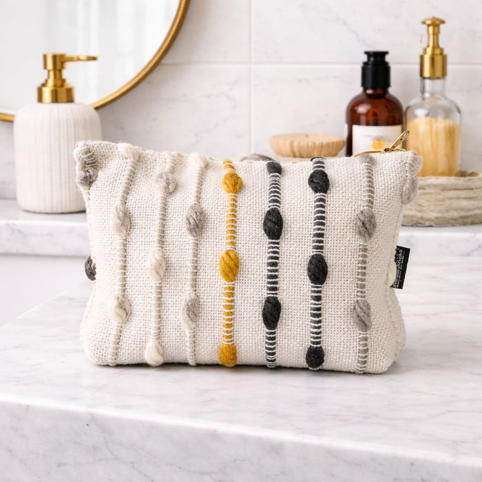 Handmade Cotton Toiletry Bag Hippie Knot Jacquard