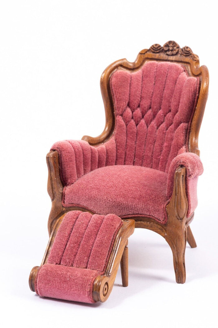 Handmade Leonetta Victorian Sofa & Chair Set with Ottoman