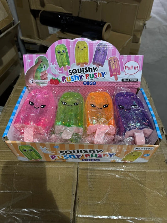 Happy Popsicle Glitter Sugar Squish Toy