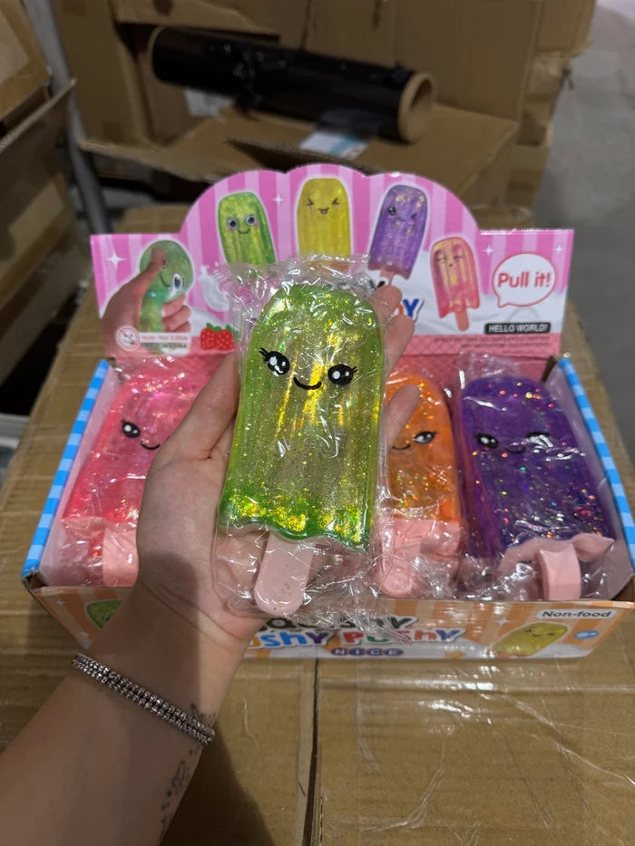 Happy Popsicle Glitter Sugar Squish Toy