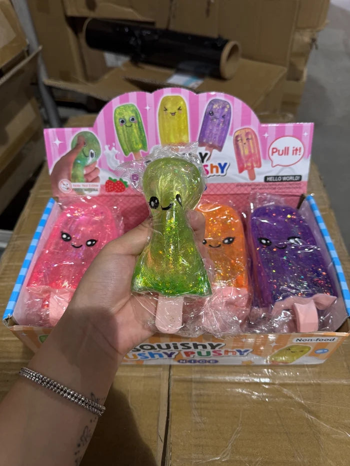 Happy Popsicle Glitter Sugar Squish Toy