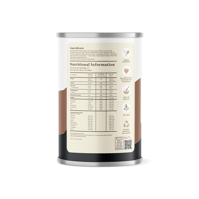 Hemp Foods Aus Hemp Protein Shake Chocolate Espresso - 420g - L'Organic