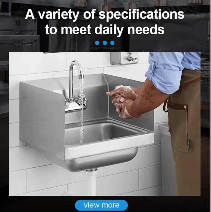 Hotel Equipment Stainless Steel Wall Mount Small Hand Washing Sink