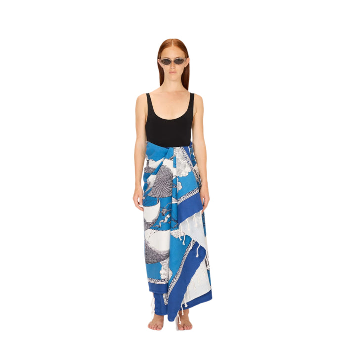 Fouta Towel, Blue Ship Eleish Van Breems Home