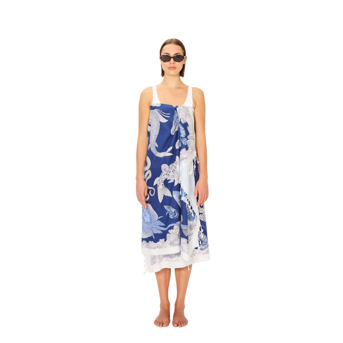 Fouta Towel, Poseidon Blue Eleish Van Breems Home