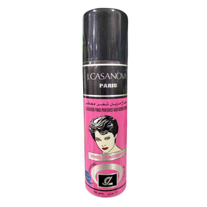 J. Casanova Paris – Perfumed Hair Remover Spray (Rose Fragrance) – 150 g