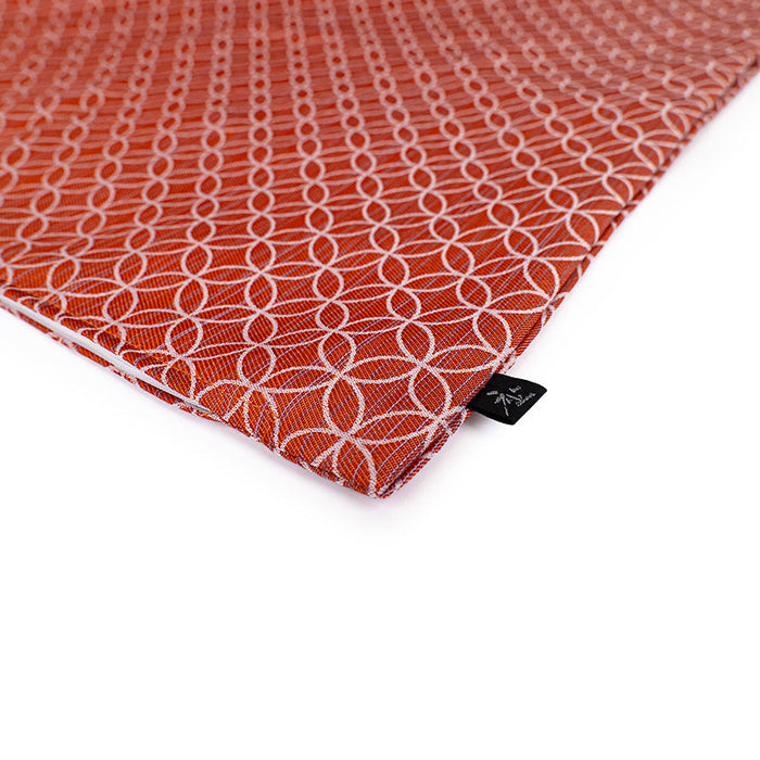 Japanese Cushion Cover Shippo Pattern Orange - 20 x 20