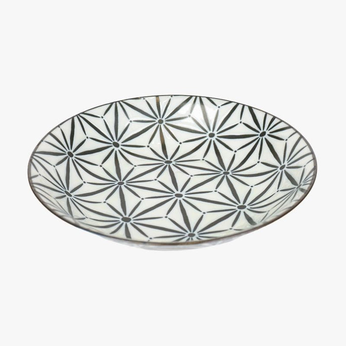 Japanese Deep Plate – Asanoha Pattern