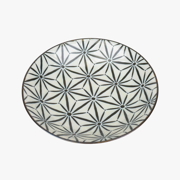 Japanese Deep Plate – Asanoha Pattern