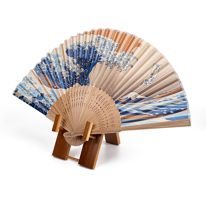 Japanese Folding Fan Stand - Bamboo