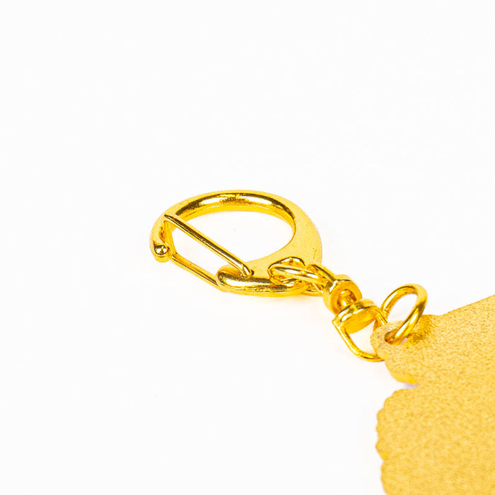 Japanese Gold-Tone Metal Keyring – Capybara Charm