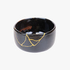 Japanese Matcha Bowl – Black Kintsugi