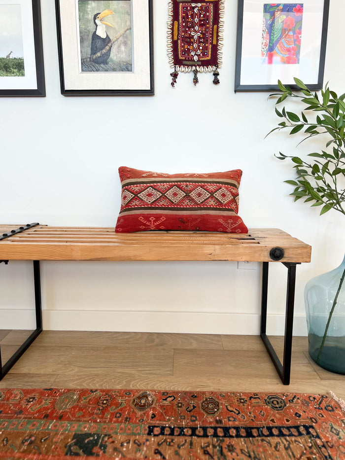 Johnny Lumbar Kilim Pillow (12x20)