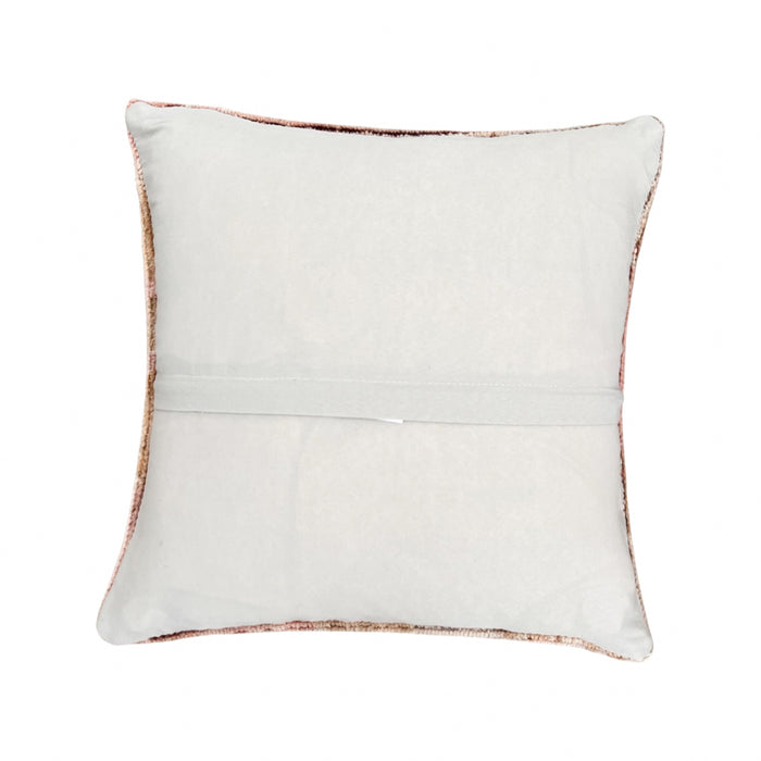 Handmade traditional Turkish oushak pillow cover made with vintage rugs 18x18 pastel