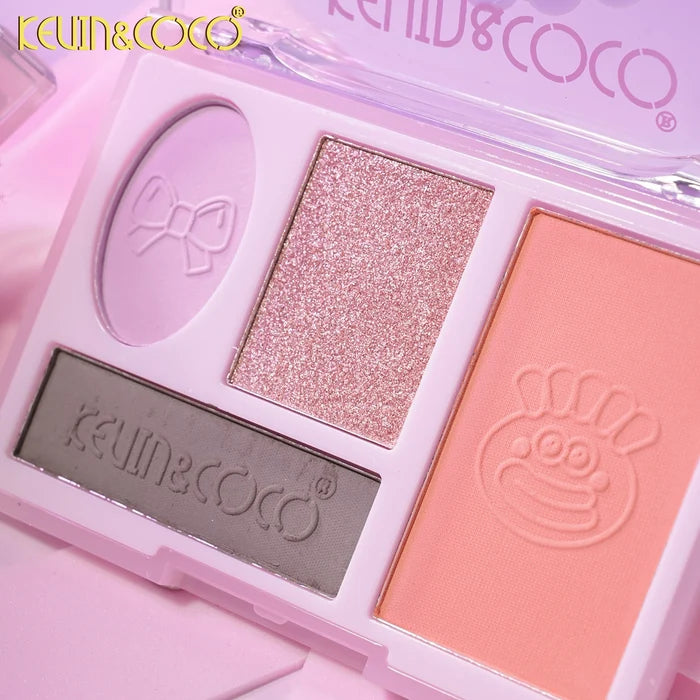 Kevin & Coco - Rainbow Twisty Braid Eyeshadow & Blush Palette Set - Purple