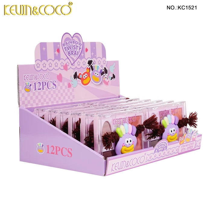 Kevin & Coco - Rainbow Twisty Braid Eyeshadow & Blush Palette Set - Purple
