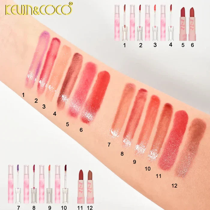 Kevin&Coco - Creamy Poetry Series Lipgloss & Lipstick Set - A