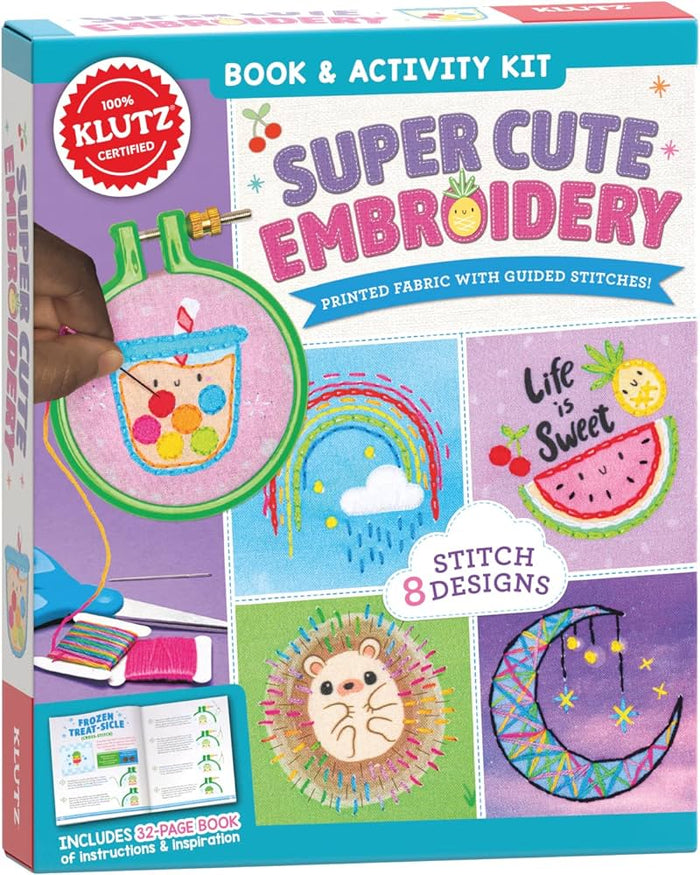 Klutz Super Cute Embroidery Book & Activity Kit