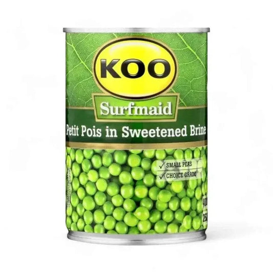 Koo Surfmaid Petit Pois 400g tin of small sweetened brine peas