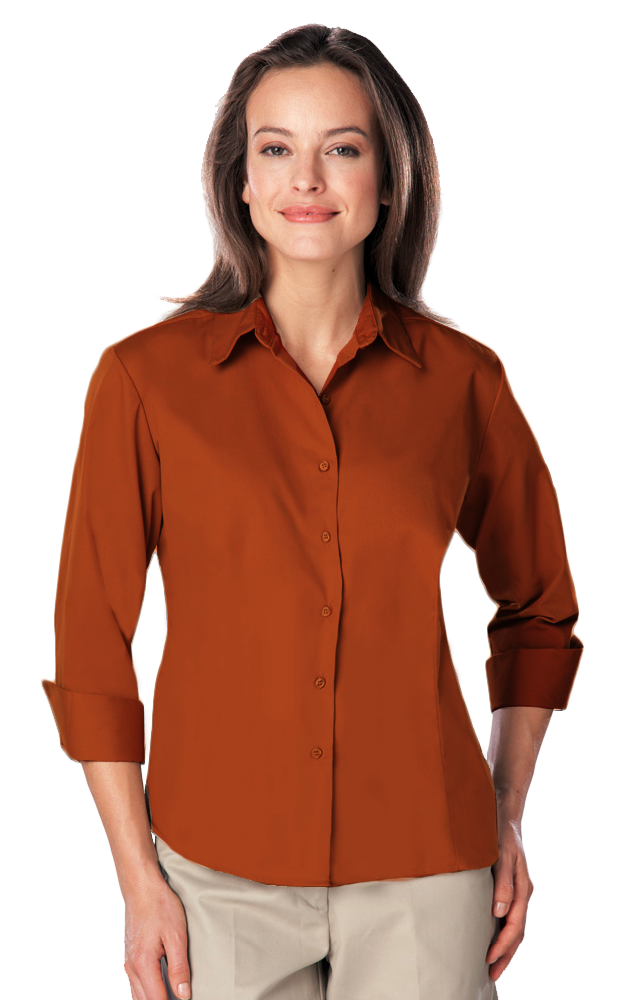 Ladies' 3/4 Sleeve Poplin Shirt