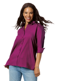 Ladies' 3/4 Sleeve Poplin Swing Shirt