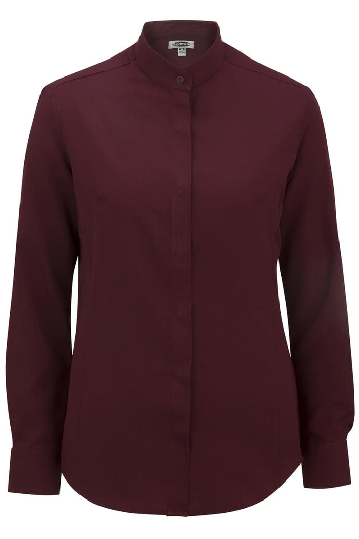 LADIES BATISTE BANDED COLLAR SHIRT