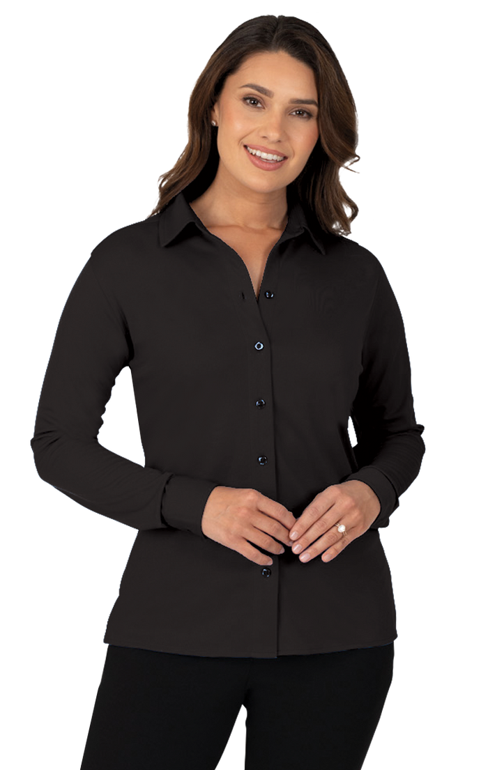 Ladies' Knit Stretch Woven Shirt