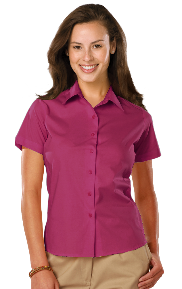 Ladies' Short-Sleeve Stretch Poplin Shirt