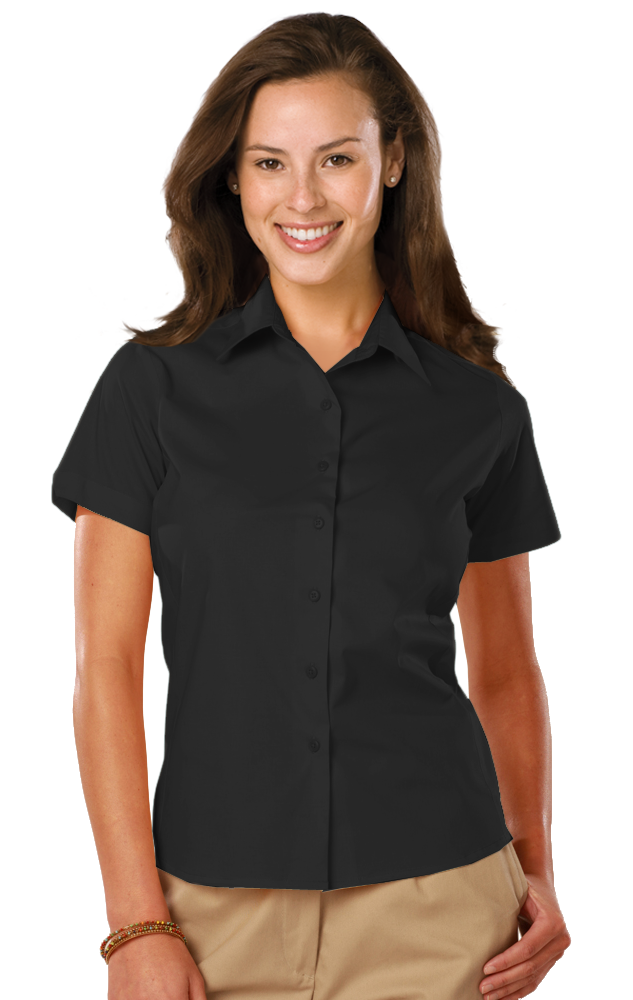 Ladies' Short-Sleeve Stretch Poplin Shirt