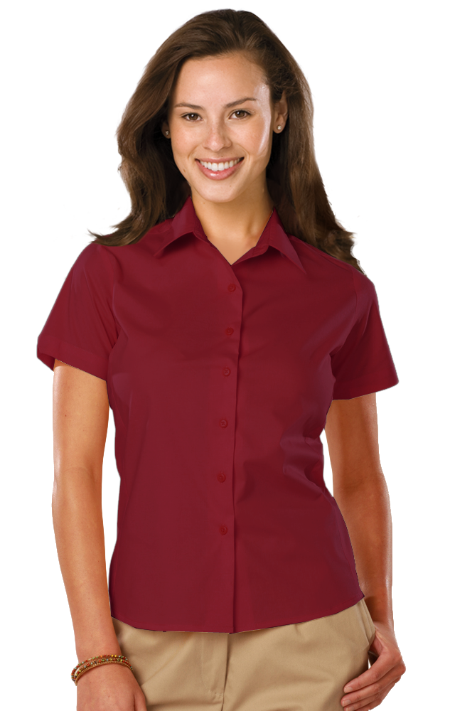 Ladies' Short-Sleeve Stretch Poplin Shirt