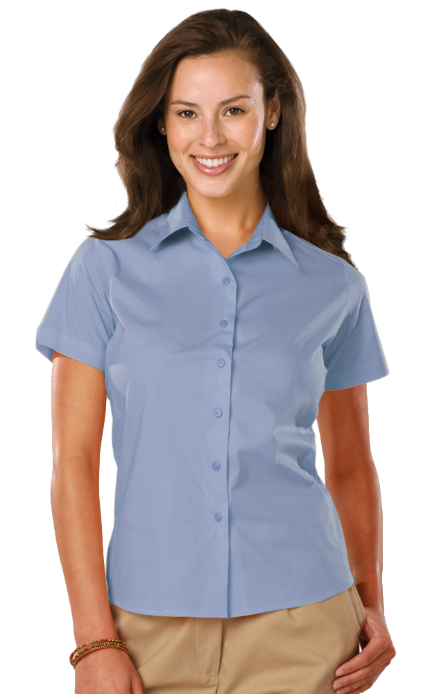 Ladies' Short-Sleeve Stretch Poplin Shirt