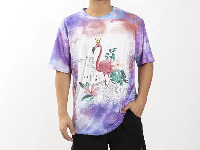 Lavender Bleached Mist Cotton Feeling T-shirt for Sublimation Printing